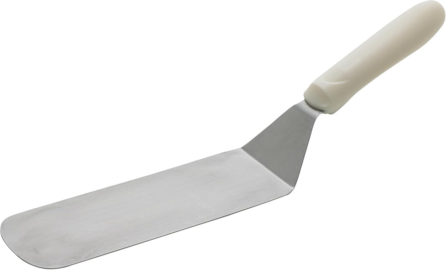 Espátula plancha flexible 8x3pulg mango desplazado blanco