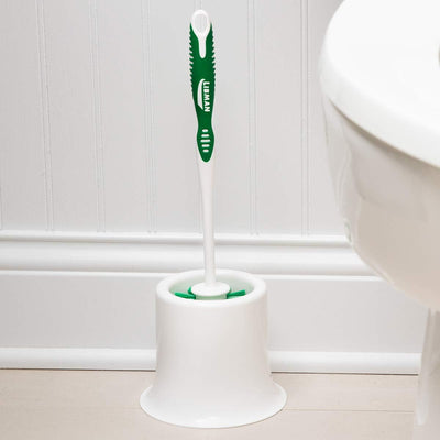 Set 4 cepillos redondos organizador abierto 15pulg verde blanco