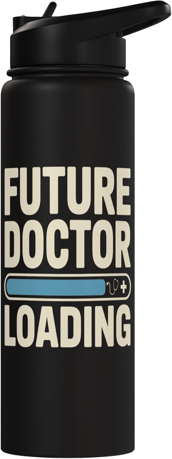 Botella de agua aislada de acero inoxidable Future Doctor
