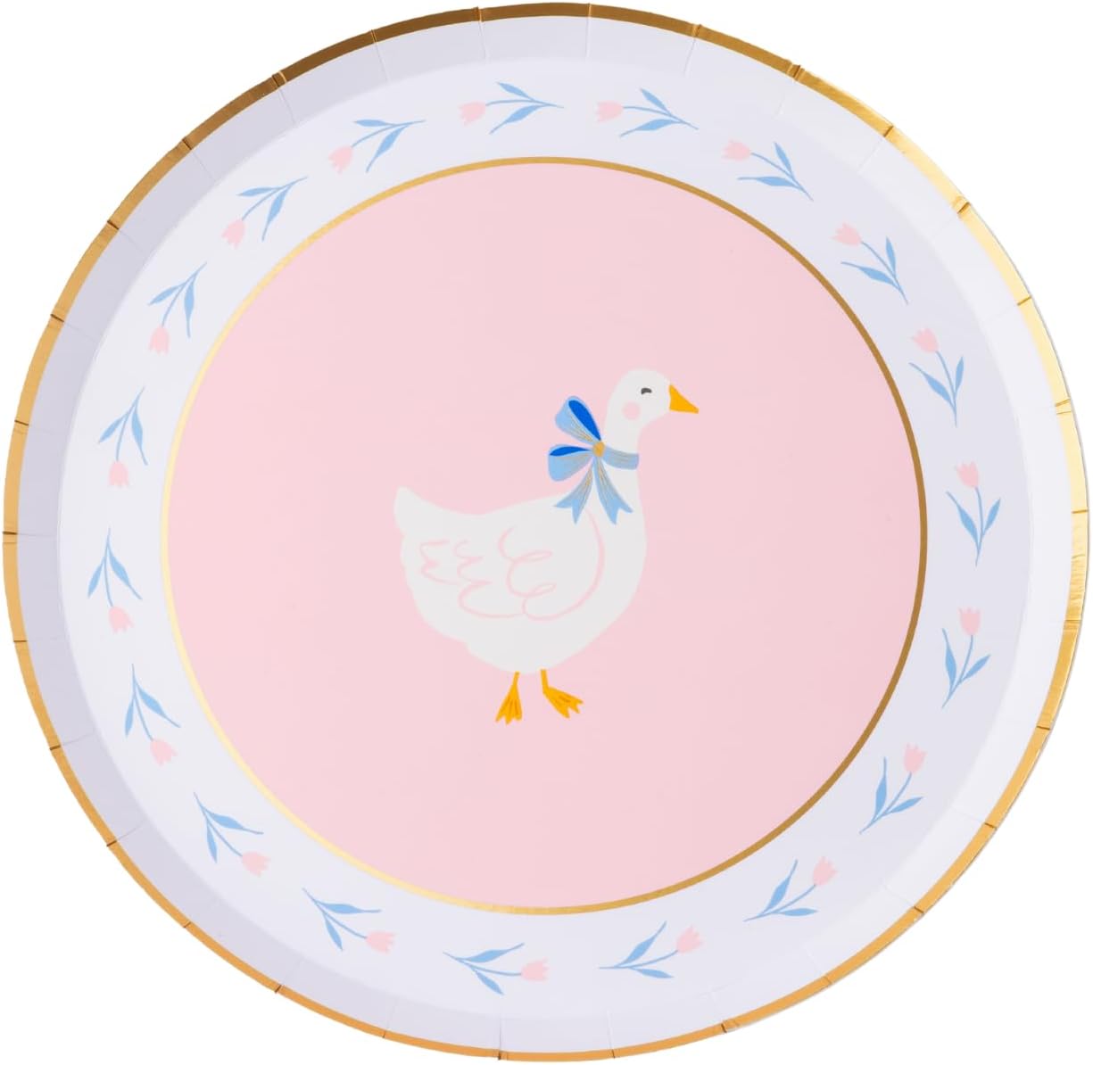 Platos papel Pascua rosa claro 8pulg paquete 8