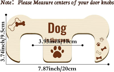 Cerradura puerta francesa para perro 7.9x3.7pulg patrón huellas