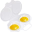 Olla de huevos antiadherente con tapa para microondas