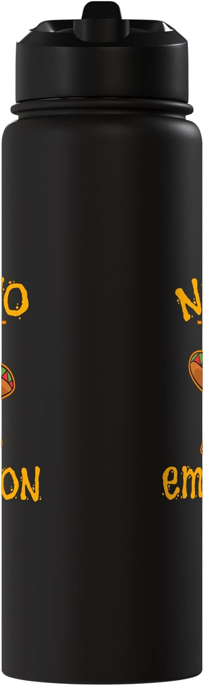 Botella de agua personalizada con nombre divertida de taco acero inoxidable