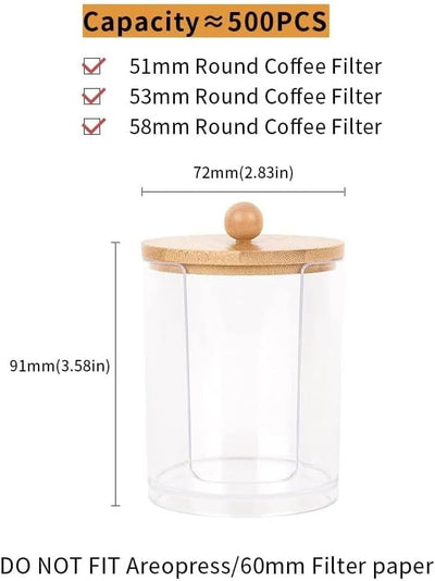 Organiz. filtros café madera para mesa de café