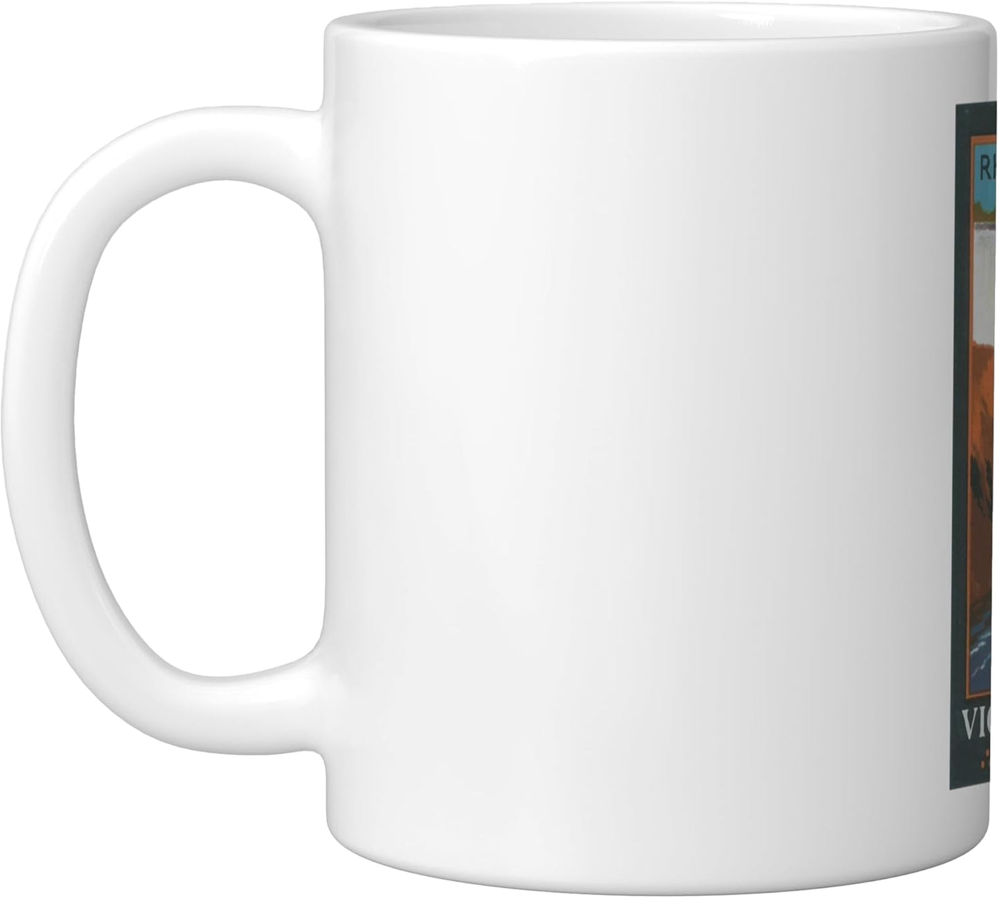 Taza cerámica blanca Victoria Falls Hotel