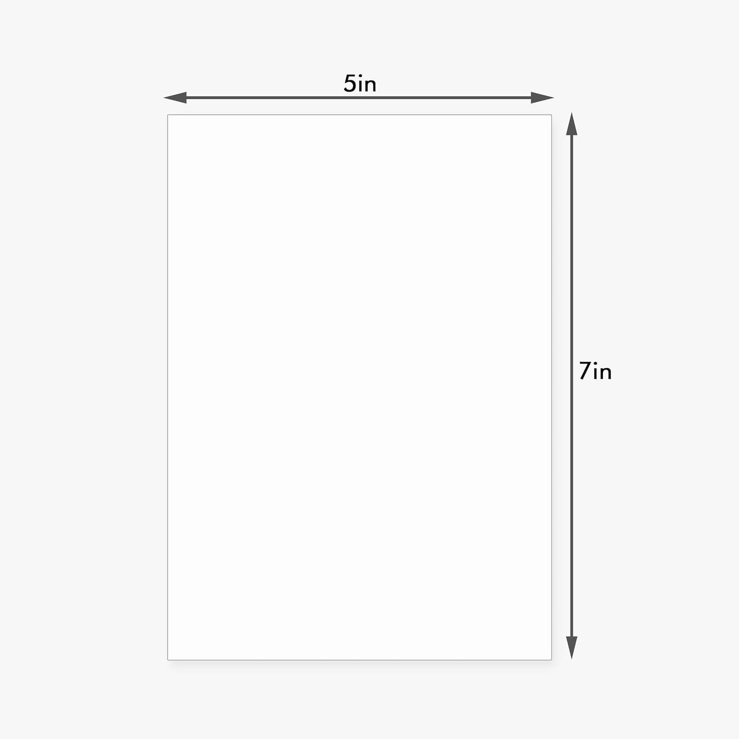 100 Tableros Respaldo Blanco Sin Ácidos 5x7