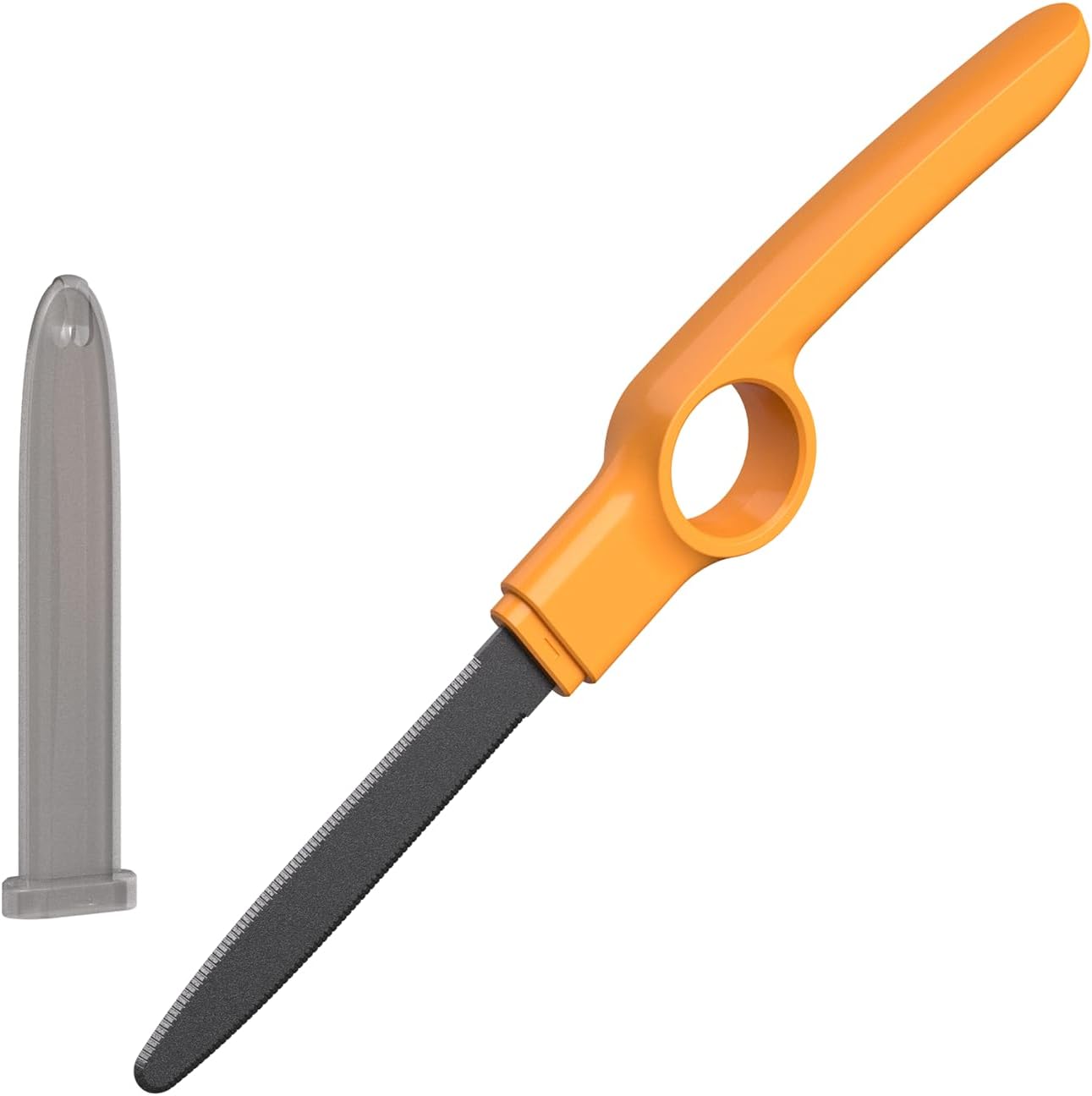 Cortador cartón acero inox microdentado con funda teflón