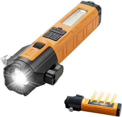Linterna solar multifuncional automóvil con zoom y alarma
