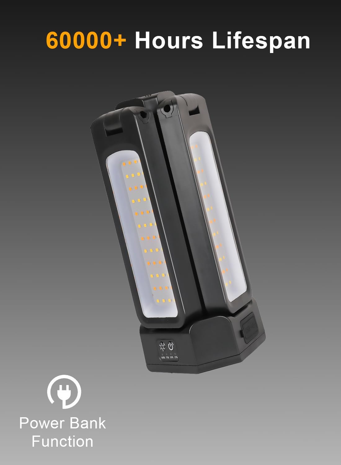 Luz trabajo LED recargable 74.8pulg 2000-3000 lúmenes