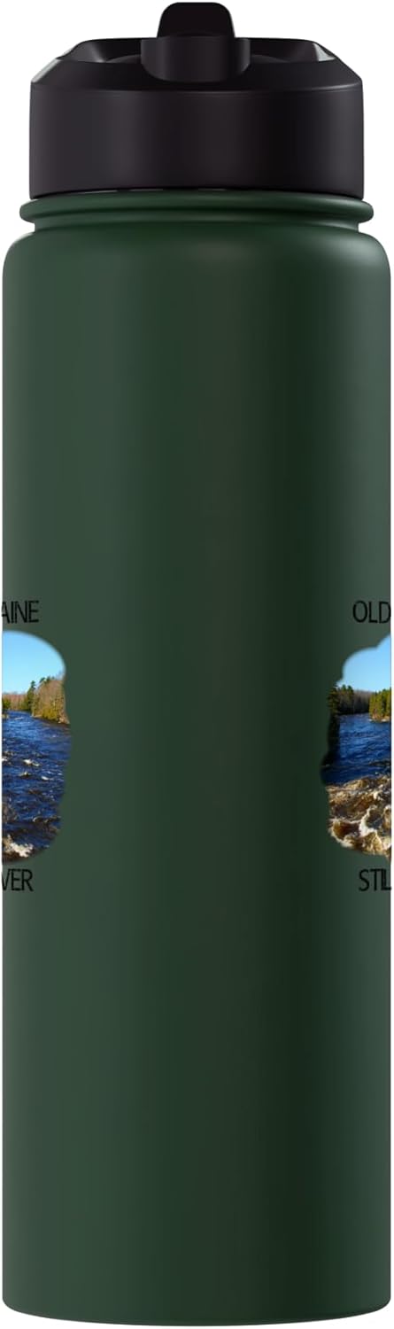 Botella de agua acero inoxidable aislada Stillwater River Gilman Falls