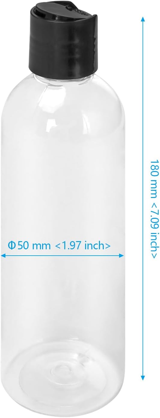Botellas plástico tapa disco negro para champú
