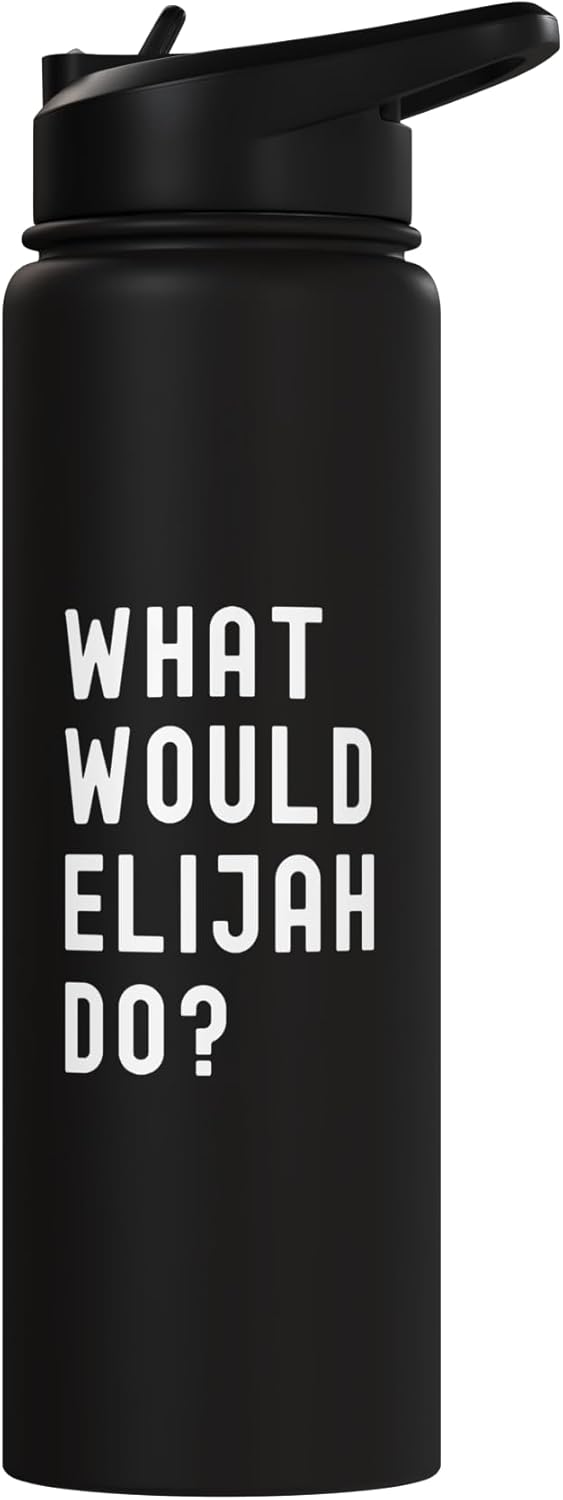 Bottella de agua aislada acero inoxidable What Would Elijah Do