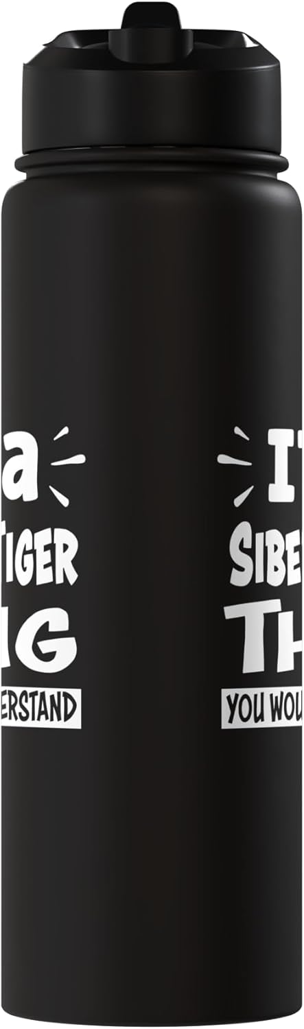 Botella de agua aislada de acero inoxidable Siberian Tiger