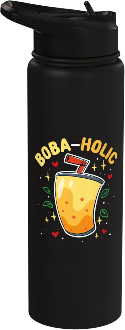 Botella térmica acero inox para amantes del boba tea