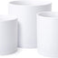 Set 3 Macetas Plástico Blanco con Drenaje 6-8pulg
