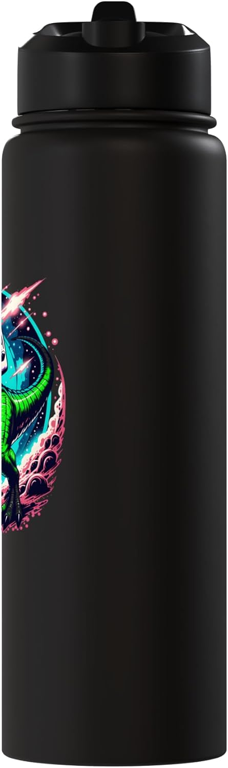 Botella agua acero inox aislada con diseño gráfico