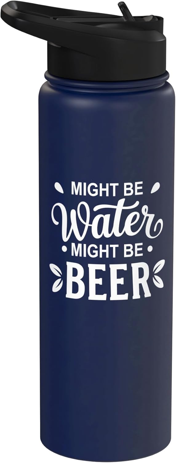 Botella de agua acero inoxidable para amantes del cerveza