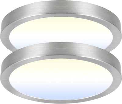 2 Lámparas LED Techo Regulables 9pulg 3CCT Níquel