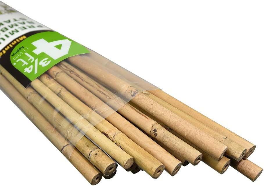 Estacas bambú 57pulg ecológicas para jardín 20 pzas