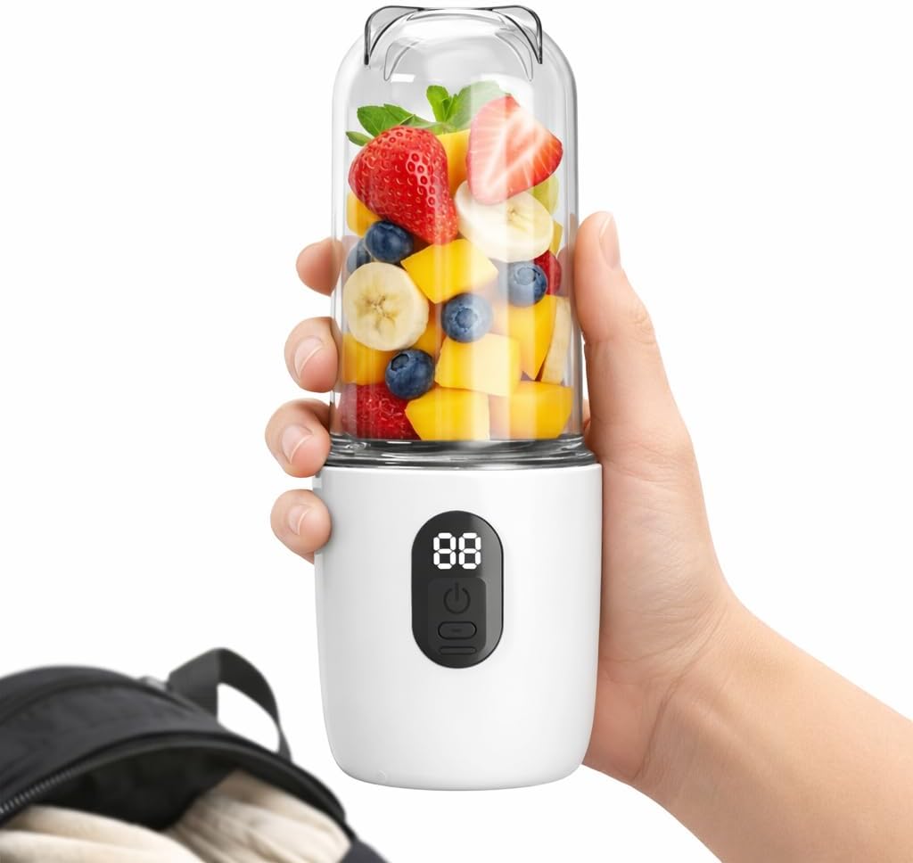 Licuadora portátil 17oz USB-C 16 cuchillas LED viaje