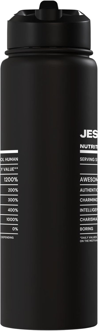 Botella de agua acero inoxidable aislada Jessica Nutrition