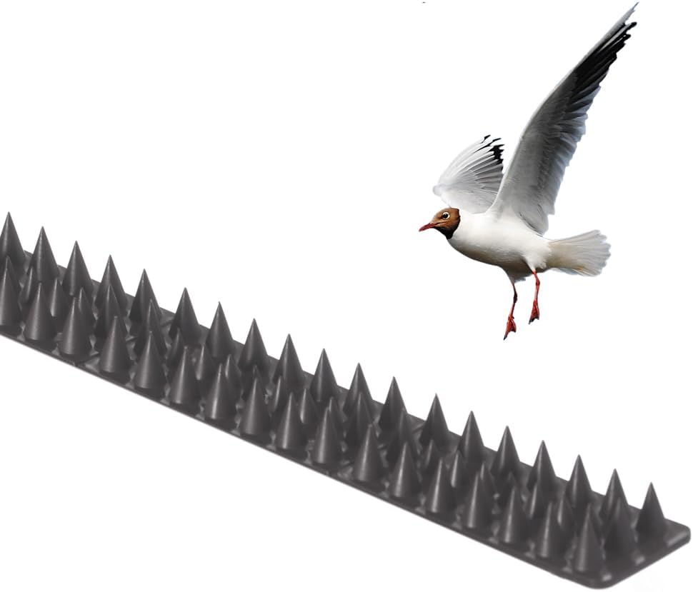 10 Pzas Púas Plástico Antipájaros para Pared y Ventana