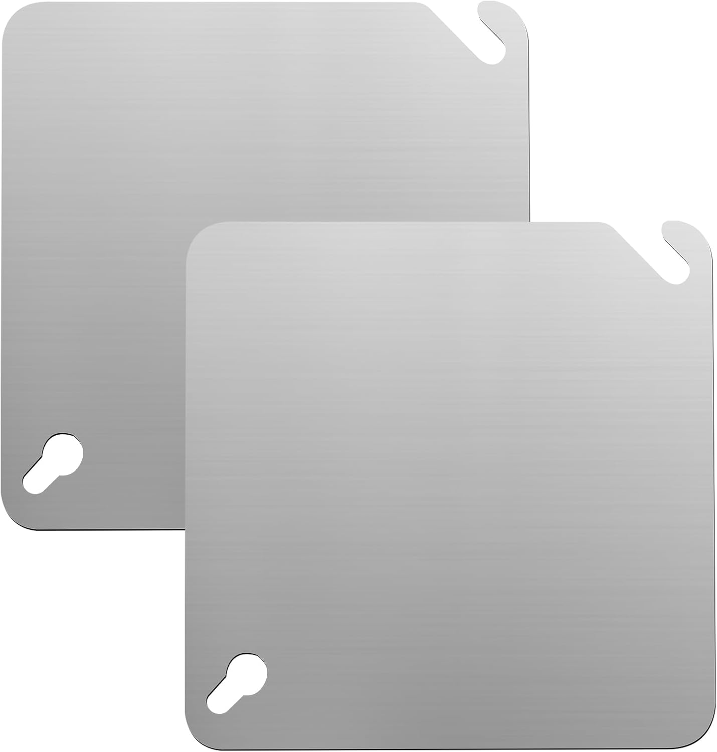 Cubierta caja eléctrica metal plateado cuadrada plana 4pulg