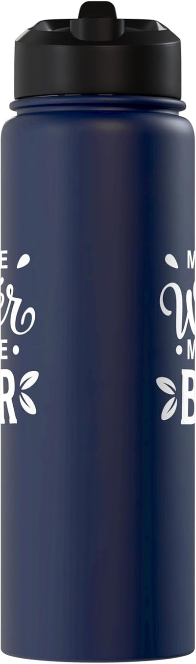 Botella de agua acero inoxidable para amantes del cerveza