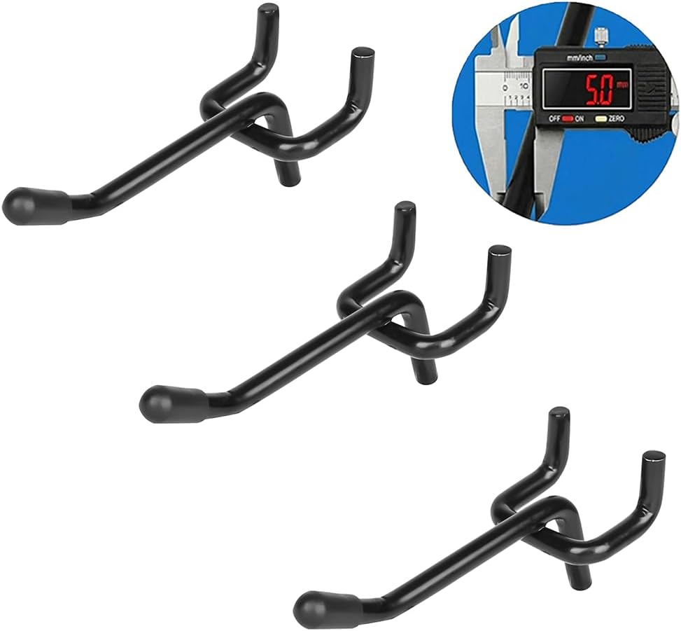 80 Ganchos Negro 2pulg Extra Gruesos para Pared
