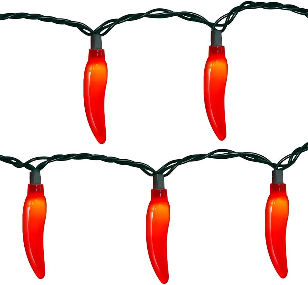 Guirnalda luces chile 13.6pies 35LED rojo impermeable