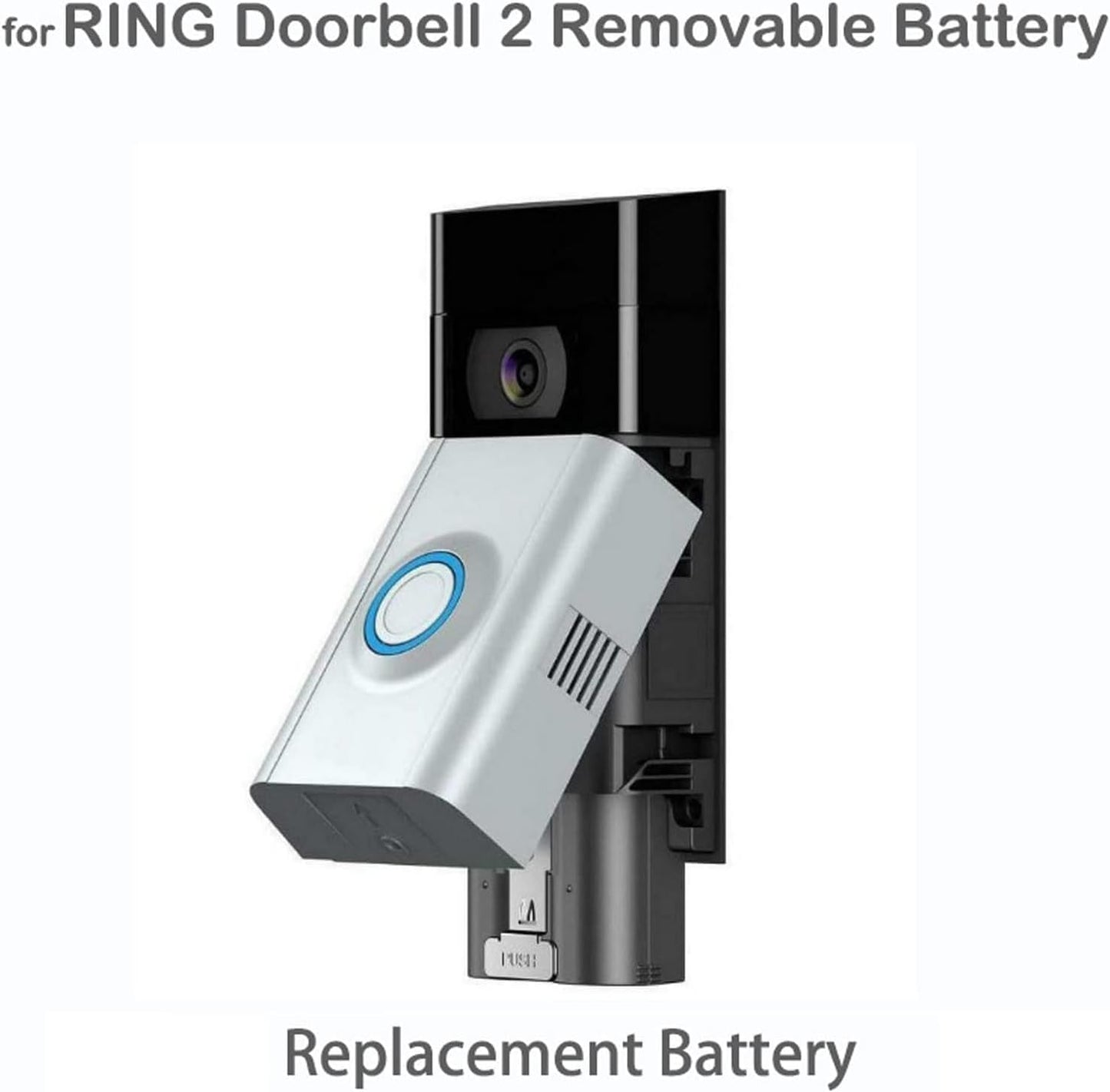 Batería litio 3.65V 6040mAh para Ring Doorbell 2/3/4/V4