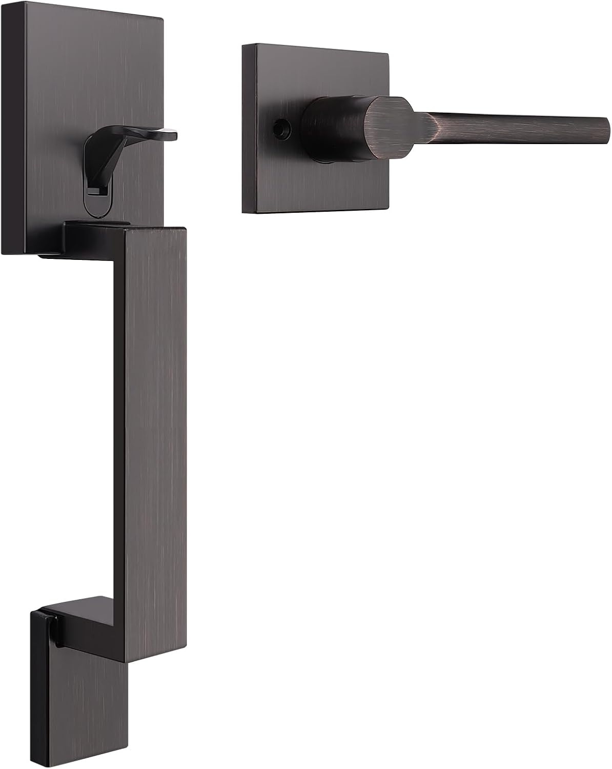 Juego manijas puerta bronce reversible derecha e izquierda