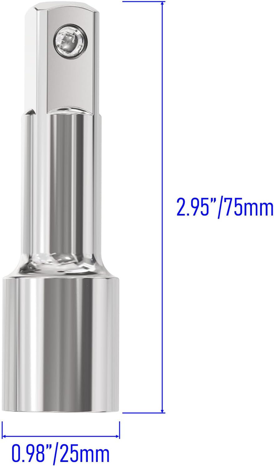 Barra extensión llave trinquete 1/2pulg enchufe 3pulg acero
