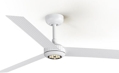 Ventilador techo luces motor CC reversible 6 vel blanc