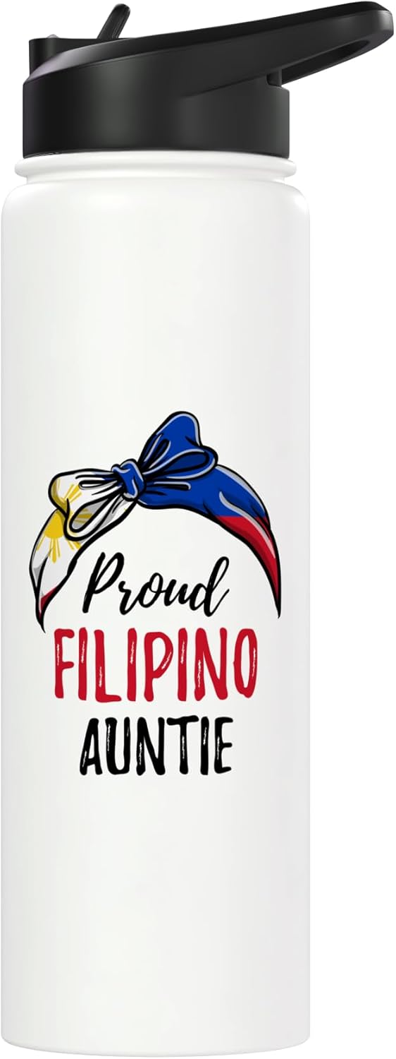 Botella de agua aislada acero inoxidable tía filipina