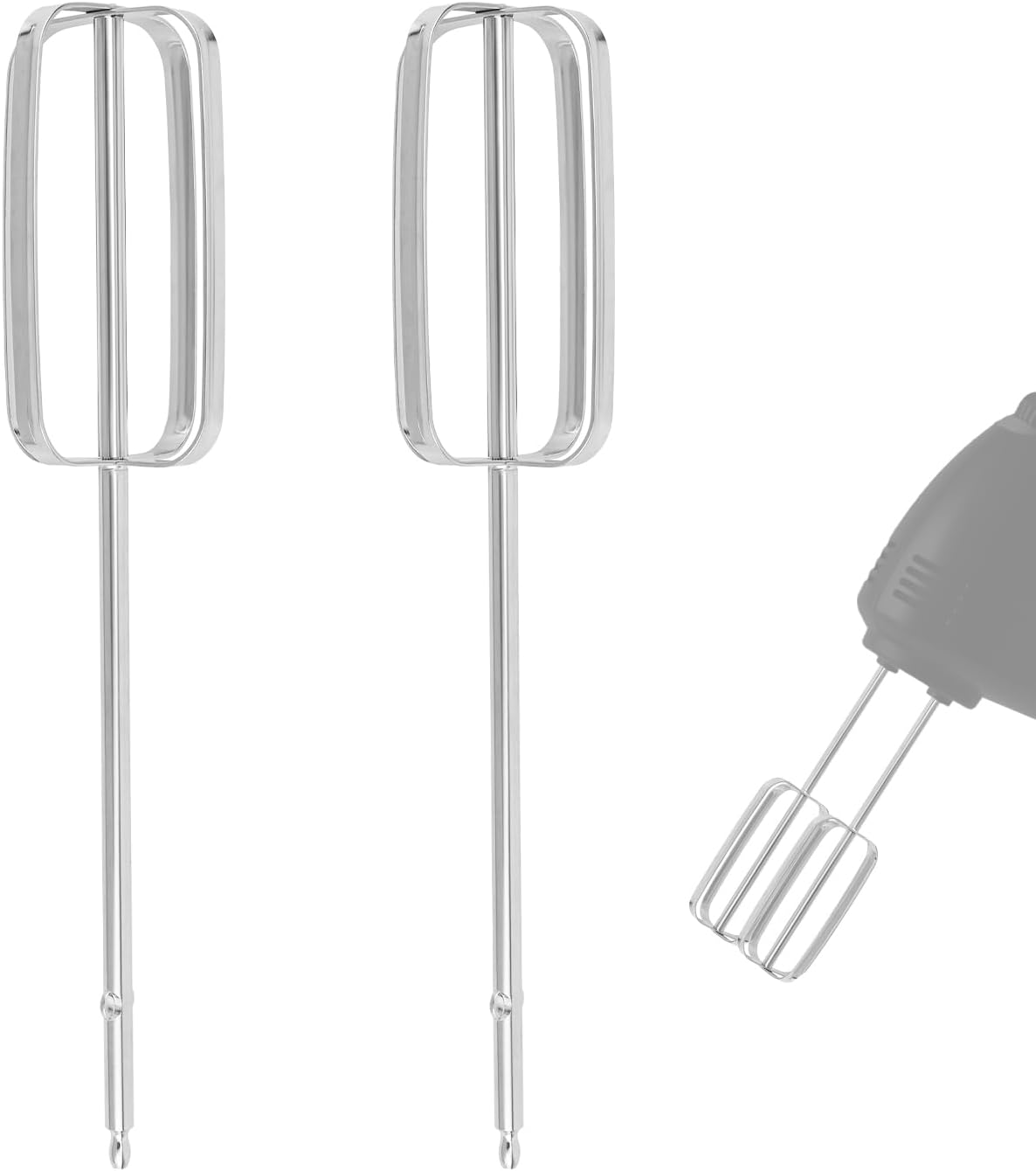 2 Pzas Batidoras Mano Acero Inox Repuesto Universal