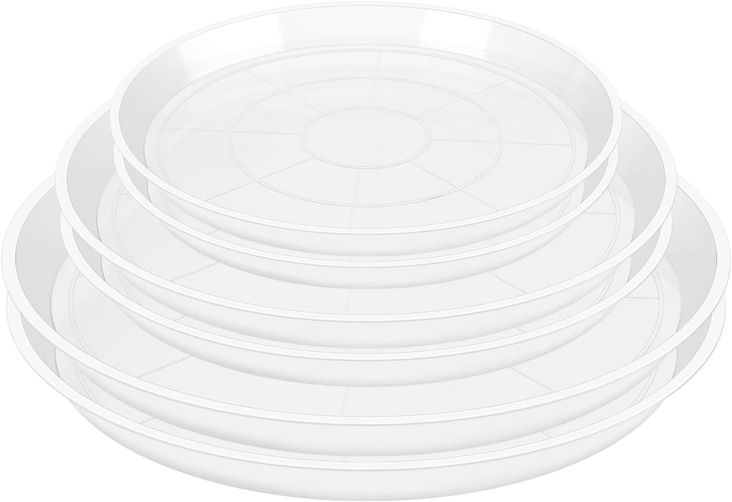 Bandeja plástica para macetas 6-10pulg set 6 transparente
