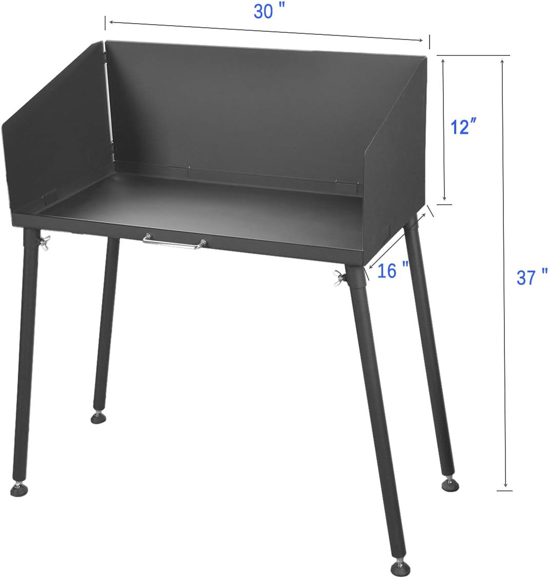 Mesa cocina campamento 30pulg parabrisas plegable 3 caras