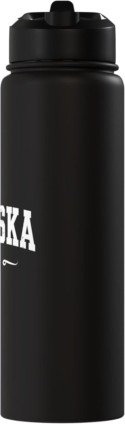 Botella de agua acero inoxidable estilo universidad Nebraska