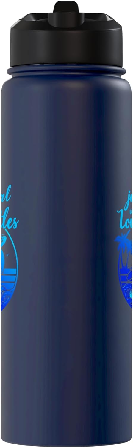 Botella de agua acero inoxidable aislada para amantes de las tortugas
