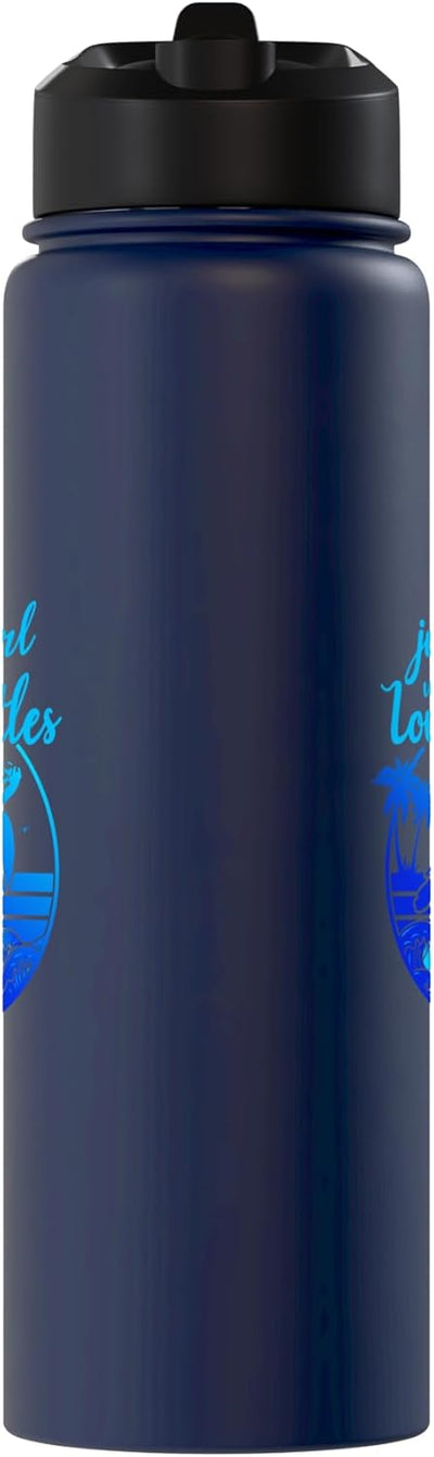 Botella de agua acero inoxidable aislada para amantes de las tortugas