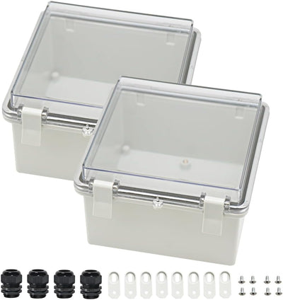 Set 2 cajas conexiones ABS IP65 impermeable exterior