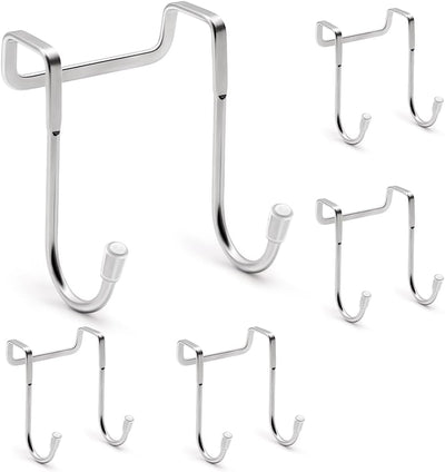 Ganchos acero inox para puertas baño y armario