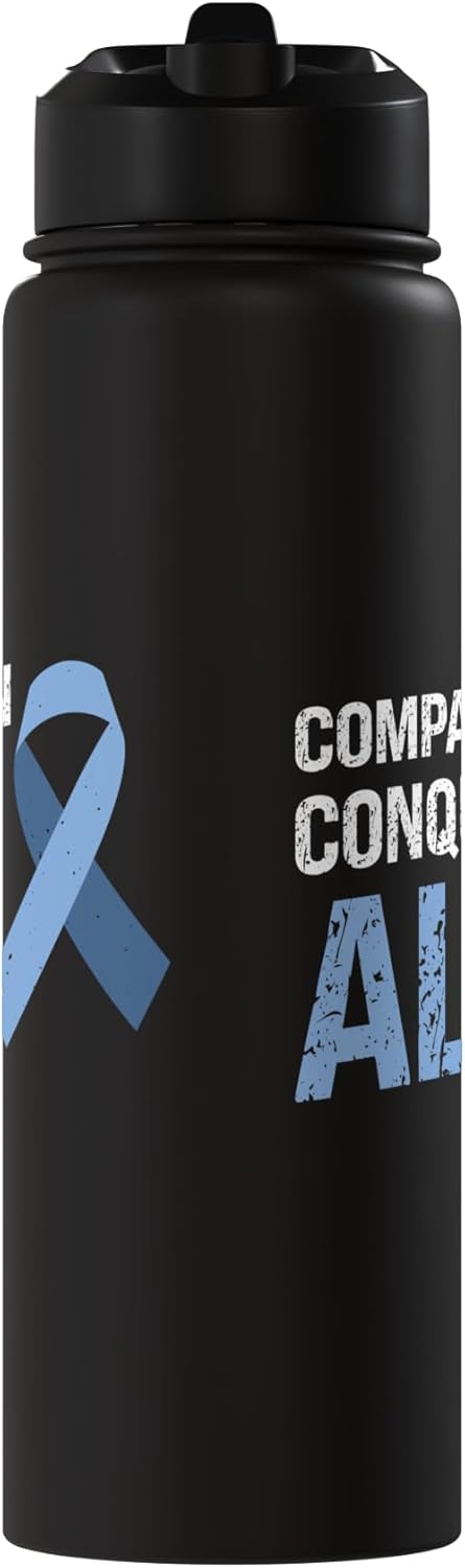 Botella agua acero inox aislada para pacientes ALS