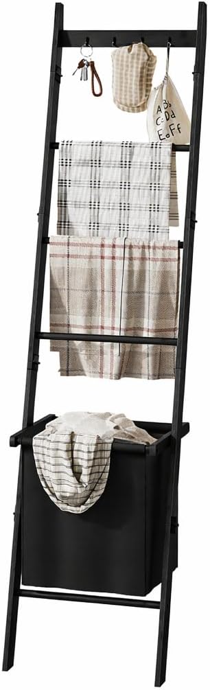 Escalera manta con cesta 5 niveles 4 ganchos sala baño