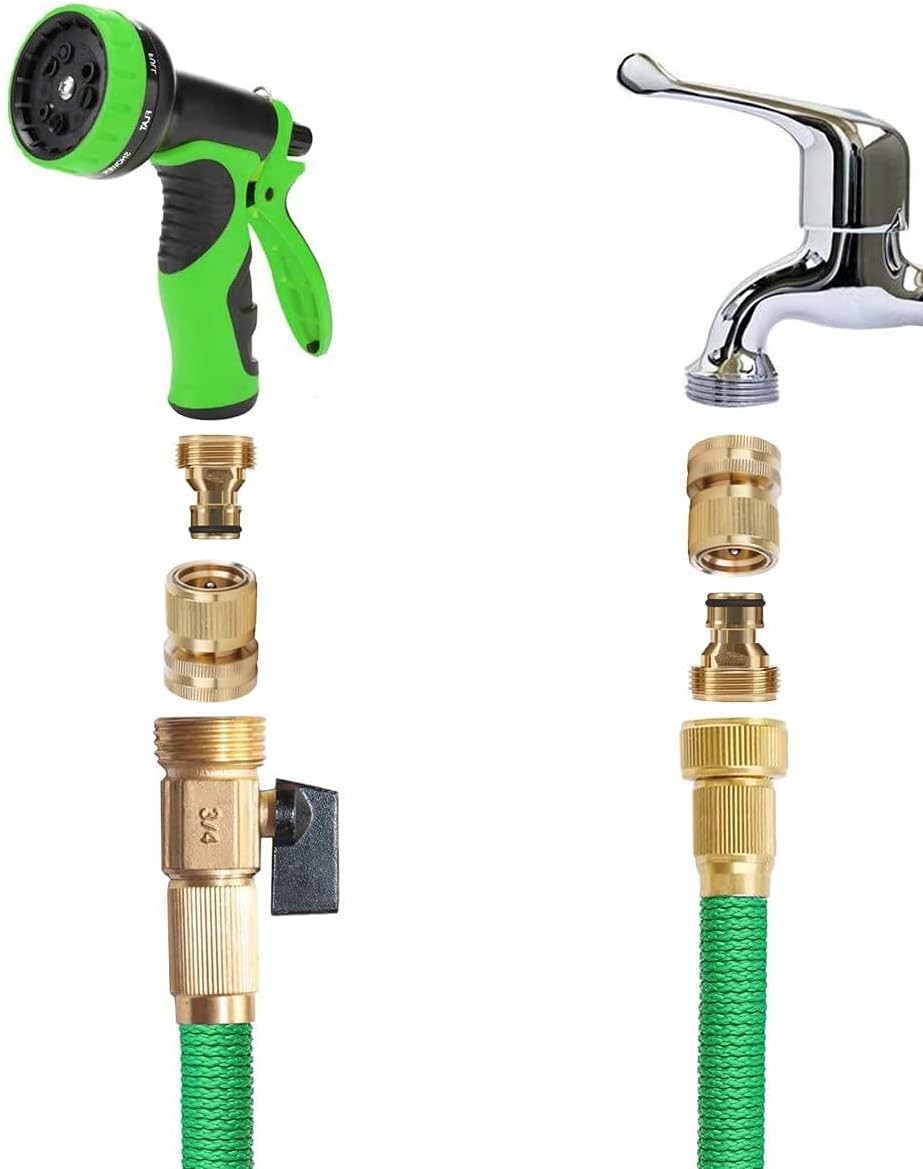 Manguera jardín conector rápido adaptador macho latón 3/4pulg