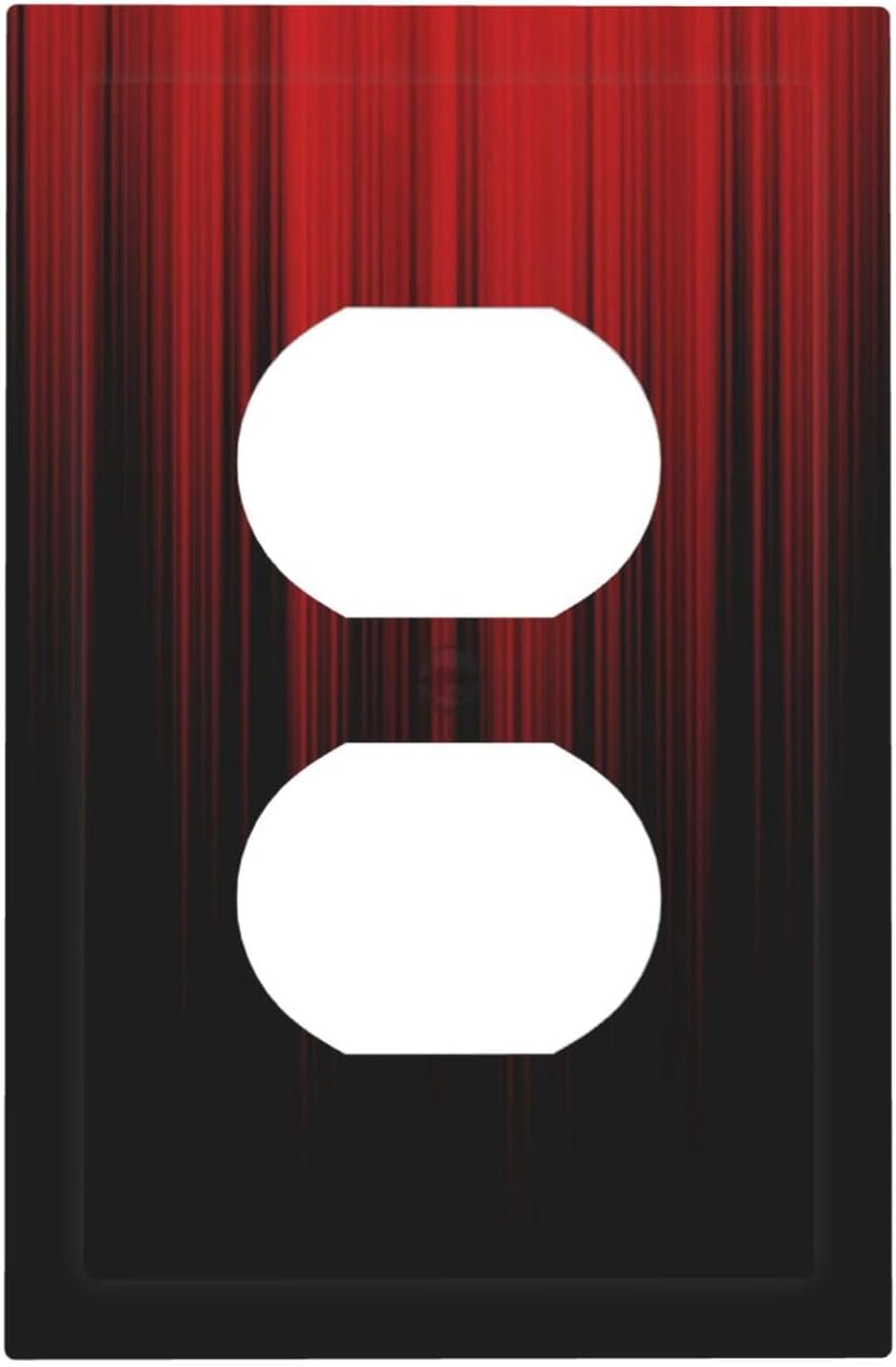 Placa interruptor rojo y negro brillante para dormitorio