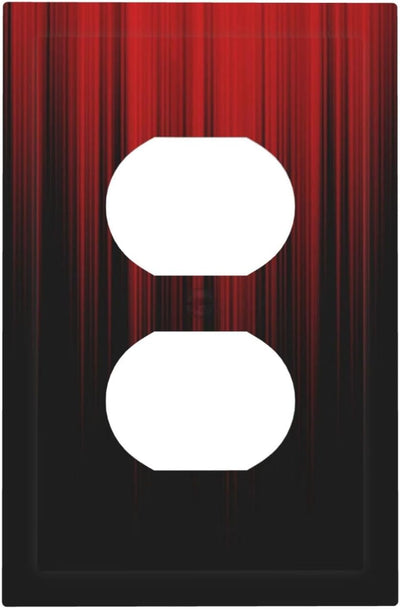 Placa interruptor rojo y negro brillante para dormitorio