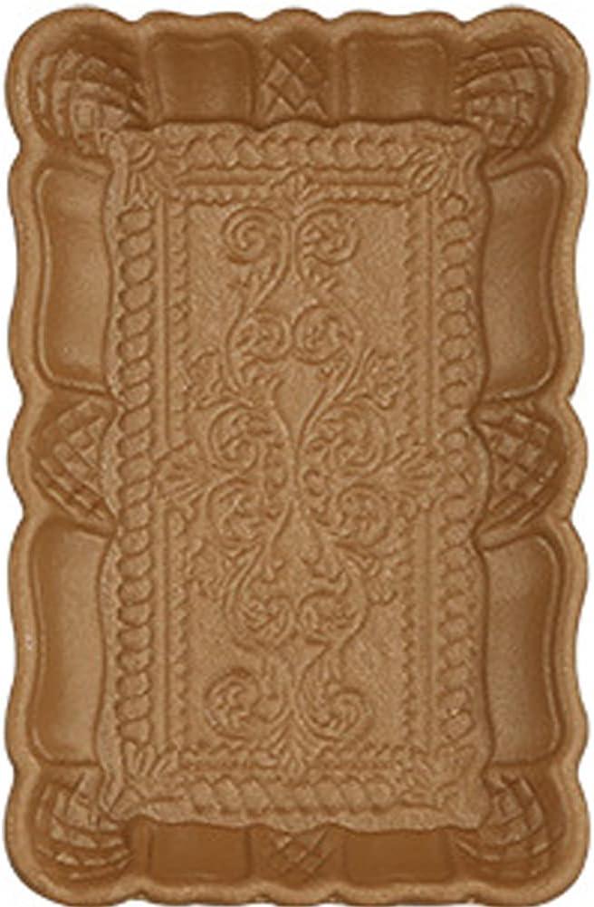 Plato decorativo de madera rustic rectangular blue y brown en conjunto