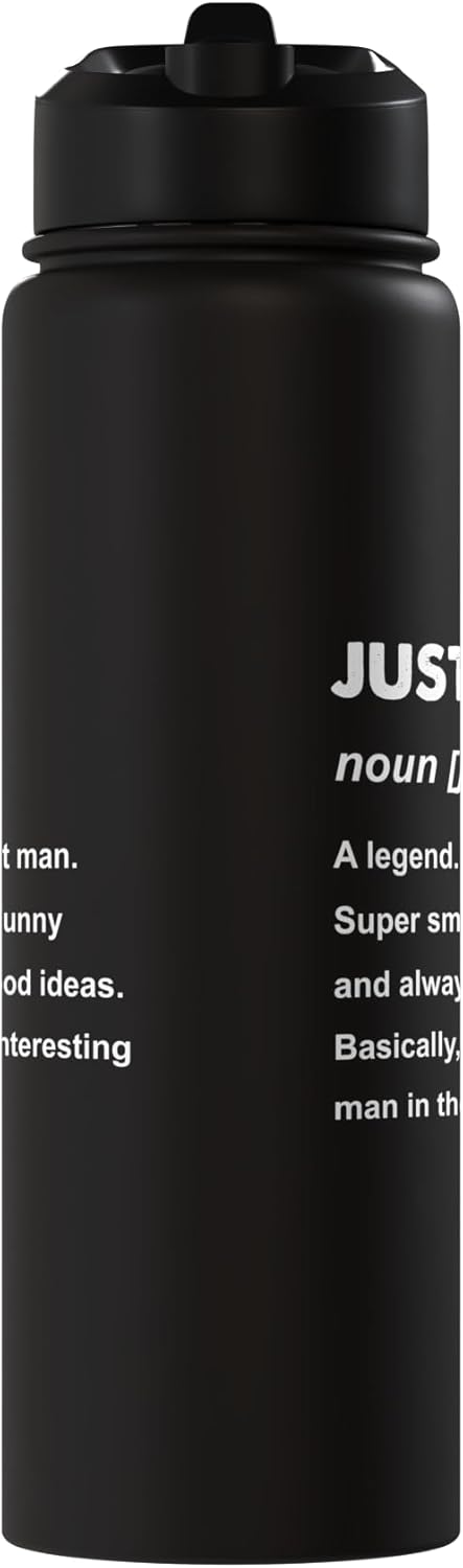 Botella de agua aislada de acero inoxidable Justice Name